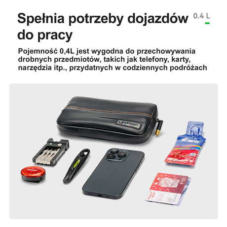 ROCKBROS ROAD TO SKY Portfel Rowerowy Ekologiczna z Recyklingu Opon z Przegródkami 0,4 L-TL011 Portfel