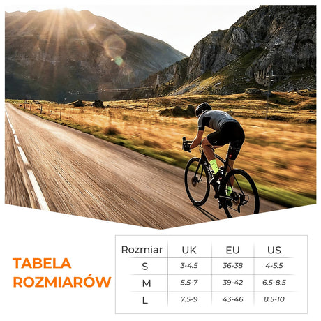 ROCKBROS Skarpety Profesjonalne Kompresyjne Kolarskie do Połowy łydki-YDWZ001 Skarpetka