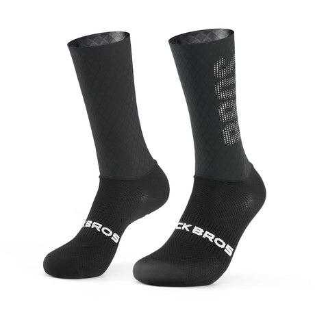 ROCKBROS Skarpety Profesjonalne Kompresyjne Kolarskie do Połowy łydki-YDWZ001 SkarpetkaCzarne srebro S
