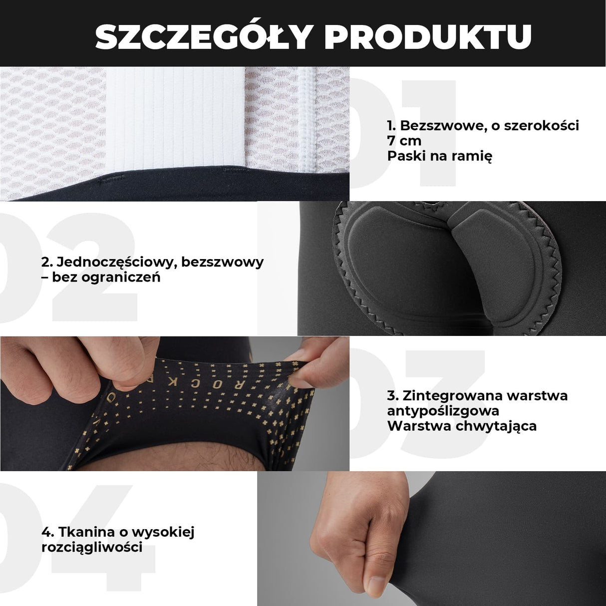 ROCKBROS Profesjonalne Spodenki Rowerowe One-Piece-YDDK013-1 Spodenki rowerowe na szelkach