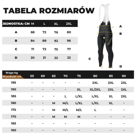 ROCKBROS Profesjonalne Spodenki Rowerowe Technologia Elastic Interface® I Bezpieczeństwo-YDCK009-1 Spodnie rowerowe na szelkach