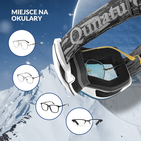 ROCKBROS Qunature Gogle Śnieżne Ochrona UV Podwójne Soczewki Przeciwmgielne-Q23-005 Gogle narciarskie