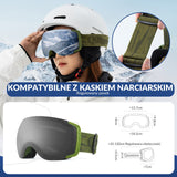 ROCKBROS Qunature Gogle Śnieżne Ochrona UV Podwójne Soczewki Przeciwmgielne-Q23-005 Gogle narciarskie