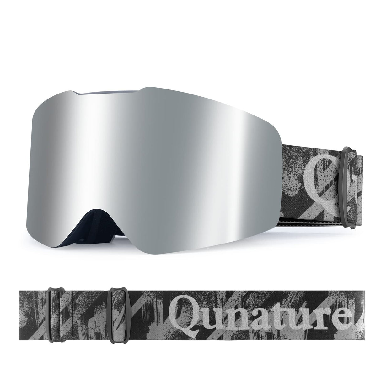 ROCKBROS Qunature Gogle Narciarskie I Snowboardowe UV, Przeciwmgielne, OTG-Q23-008 Gogle narciarskieCzarny