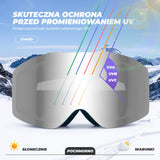 ROCKBROS Qunature Gogle Narciarskie I Snowboardowe UV, Przeciwmgielne, OTG-Q23-008 Gogle narciarskie