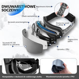 ROCKBROS Qunature Gogle Narciarskie I Snowboardowe UV, Przeciwmgielne, OTG-Q23-008 Gogle narciarskie