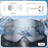 ROCKBROS Qunature Gogle Narciarskie I Snowboardowe UV, Przeciwmgielne, OTG-Q23-008 Gogle narciarskie
