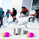 ROCKBROS Qunature Gogle Narciarskie I Snowboardowe UV, Przeciwmgielne, OTG-Q23-008 Gogle narciarskie