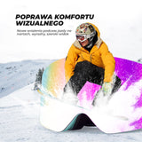 ROCKBROS Qunature Gogle Narciarskie I Snowboardowe UV, Przeciwmgielne, OTG-Q23-008 Gogle narciarskie