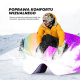 ROCKBROS Qunature Gogle Narciarskie I Snowboardowe UV, Przeciwmgielne, OTG-Q23-008 Gogle narciarskie