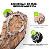 Qunature Qunature Kolce Antypoślizgowe ze Stali Nierdzewnej 22 Zęby, Wysoka Przyczepność Raki