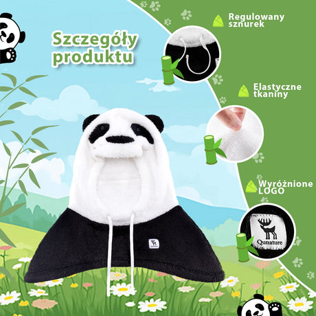 ROCKBROS Qunature Kominiarka Zimowa z Wzorem Pandy Całą Twarz Narciarska dla Dzieci i Rodziców-014-YPP103 Kominiarki