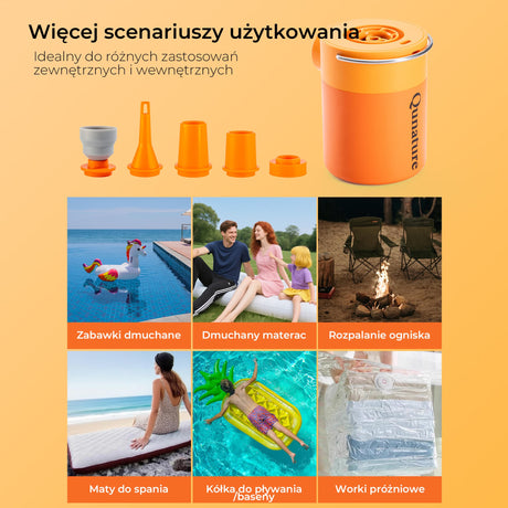 Qunature Qunature Mini Szybka Pompka Elektryczna 1500 mAh, Funkcja Inflacji i Deflacji Elektronika