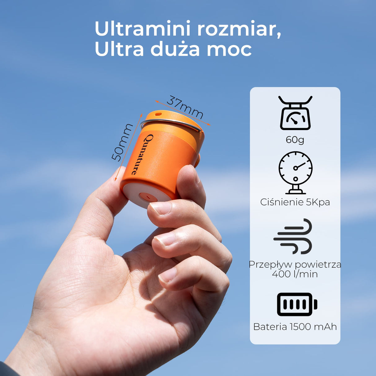 Qunature Qunature Mini Szybka Pompka Elektryczna 1500 mAh, Funkcja Inflacji i Deflacji Elektronika