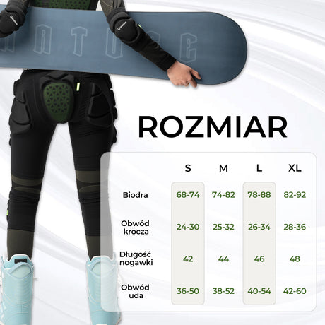 Qunature Qunature Ochraniacze Bioder Na Narty Z Wyściółką EVA Ochraniacze na łokcie narciarskie