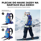 Qunature Qunature Plecak do Nauki Jazdy na Nartach dla Dzieci-H53 Plecak narciarski