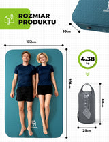 Qunature Qunature Przenośna Nadmuchiwana Mata Piankowa do Spania 4 Calowa Biwak