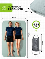 Qunature Qunature Przenośna Nadmuchiwana Mata Piankowa do Spania 4 Calowa Biwak