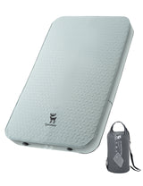 Qunature Qunature Przenośna Nadmuchiwana Mata Piankowa do Spania 4 Calowa BiwakJasnozielony 2-osobowa