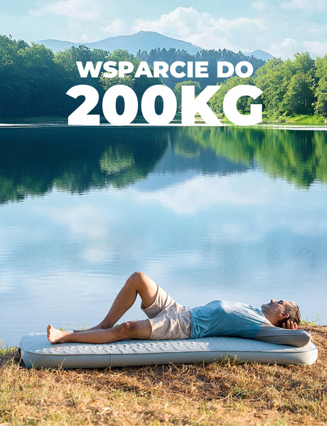 Qunature Qunature Przenośna Nadmuchiwana Mata Piankowa do Spania 4 Calowa Biwak
