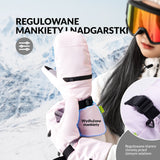 ROCKBROS Qunature Rękawiczki Narciarskie z Pełnymi Palcami Wodoodporne Termiczne z Funkcją Ekranu Dotykowego -014-S345 Rękawiczki
