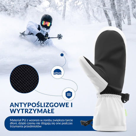 ROCKBROS Qunature Rękawiczki Narciarskie Zimowe z Funkcją Ekranu Dotykowego Wodoodporne Wielobarwny-014-S346 Rękawiczki