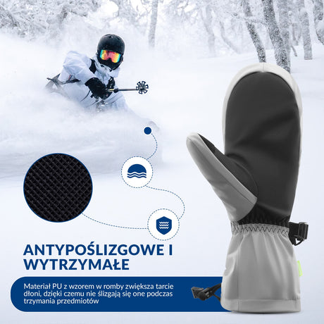 ROCKBROS Qunature Rękawiczki Narciarskie Zimowe z Funkcją Ekranu Dotykowego Wodoodporne Wielobarwny-014-S346 Rękawiczki