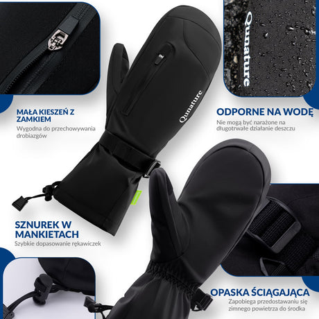 ROCKBROS Qunature Rękawiczki Narciarskie Zimowe z Funkcją Ekranu Dotykowego Wodoodporne Wielobarwny-014-S346 Rękawiczki