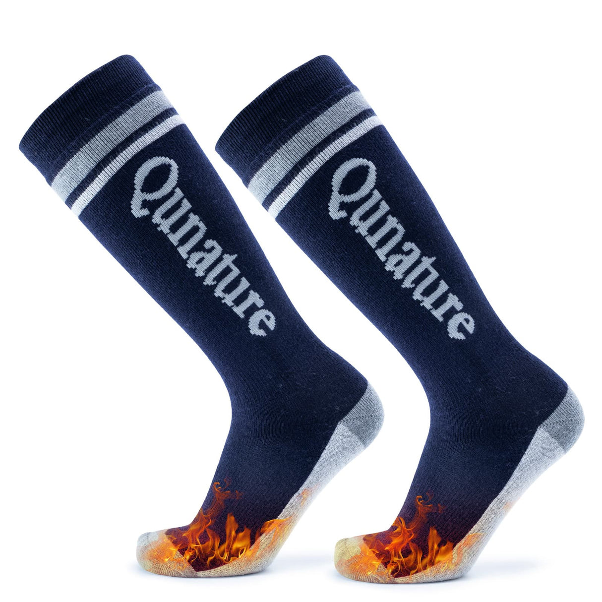 ROCKBROS Qunature Skarpetki Narciarskie Damskie/Męskie Skarpety Wełna Merino Termiczne-Q23-010 SkarpetkaNiebieski królewski S/M 37-42