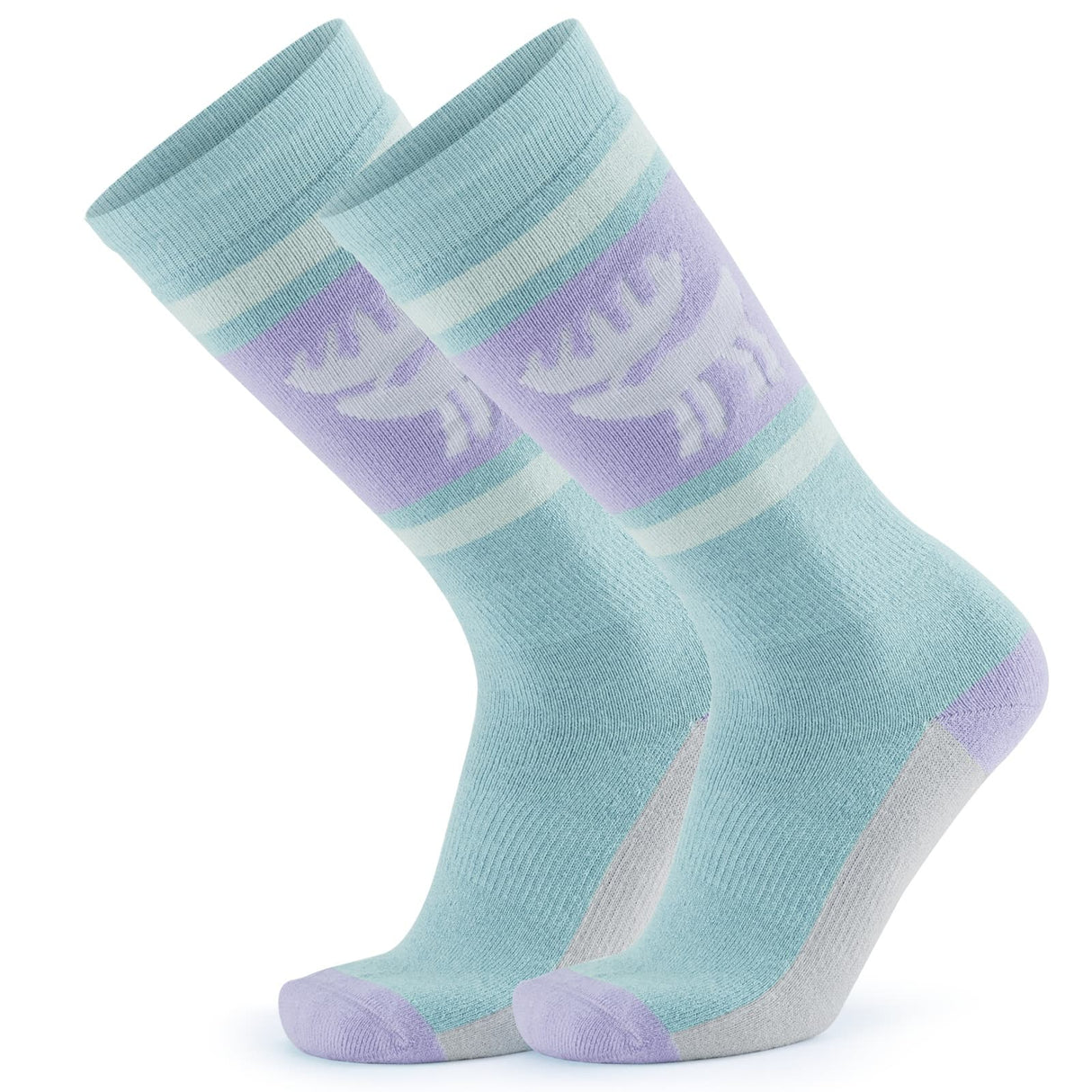 ROCKBROS Qunature Skarpetki Narciarskie Zimowe Termiczne Wykonane Unisex Rozmiar -Q23-011 SkarpetkaRóżowy zielony S-M