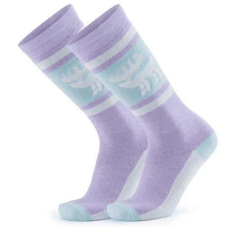 ROCKBROS Qunature Skarpetki Narciarskie Zimowe Termiczne Wykonane Unisex Rozmiar -Q23-011 SkarpetkaFioletowy S-M