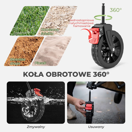 Qunature Qunature Składany Wózek Turystyczny 120 L Biwak