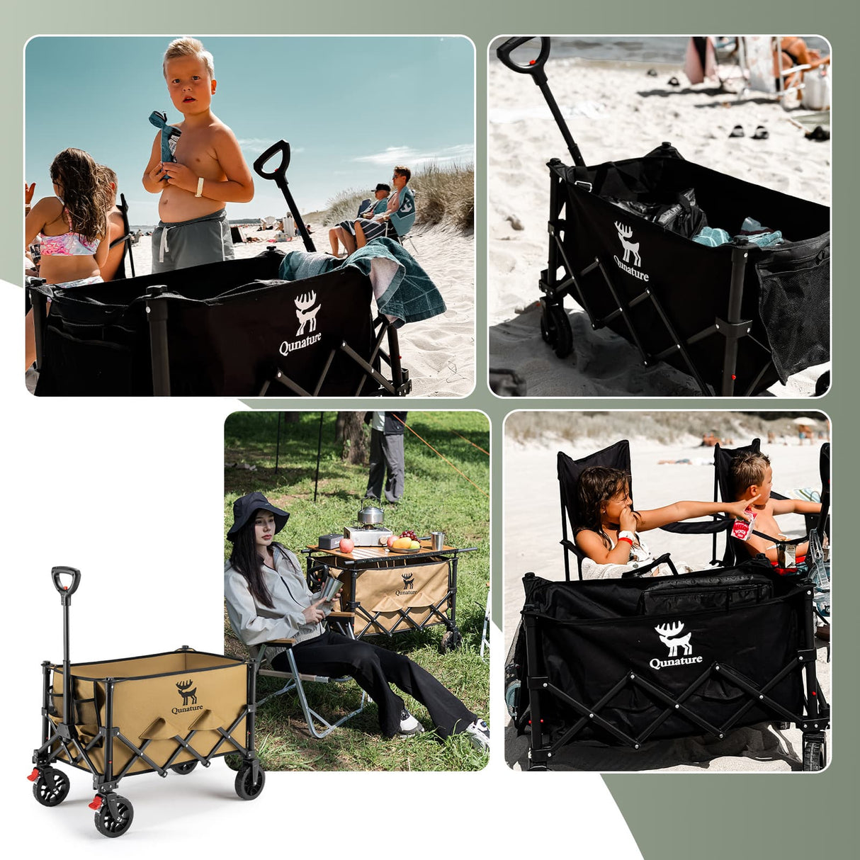 Qunature Qunature Składany Wózek Turystyczny 120 L Biwak