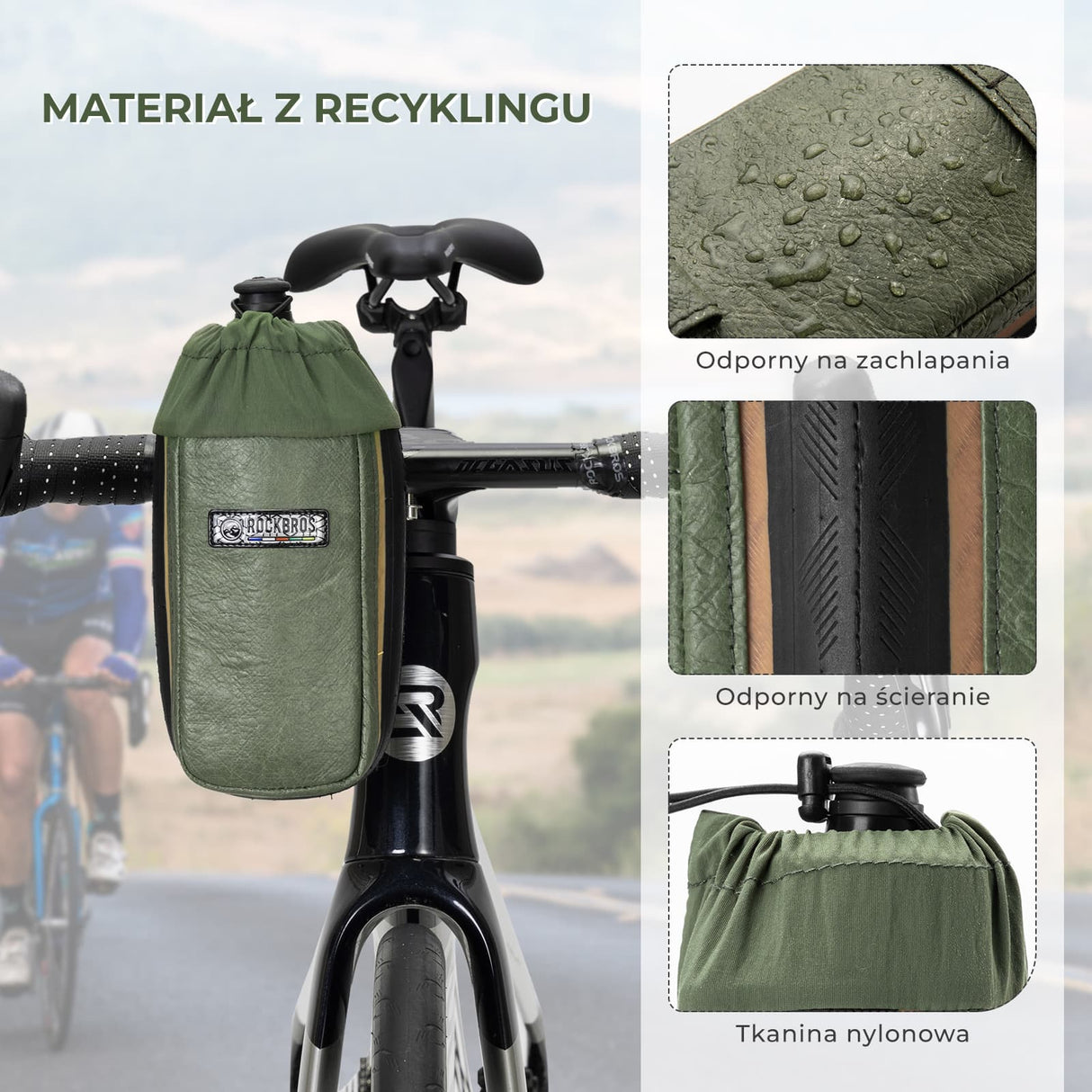 ROCKBROS ROAD TO SKY Ekologiczna Torba Na Bidon Z Recyklingu 0.8 L-TL006 Torba na bidon rowerowy