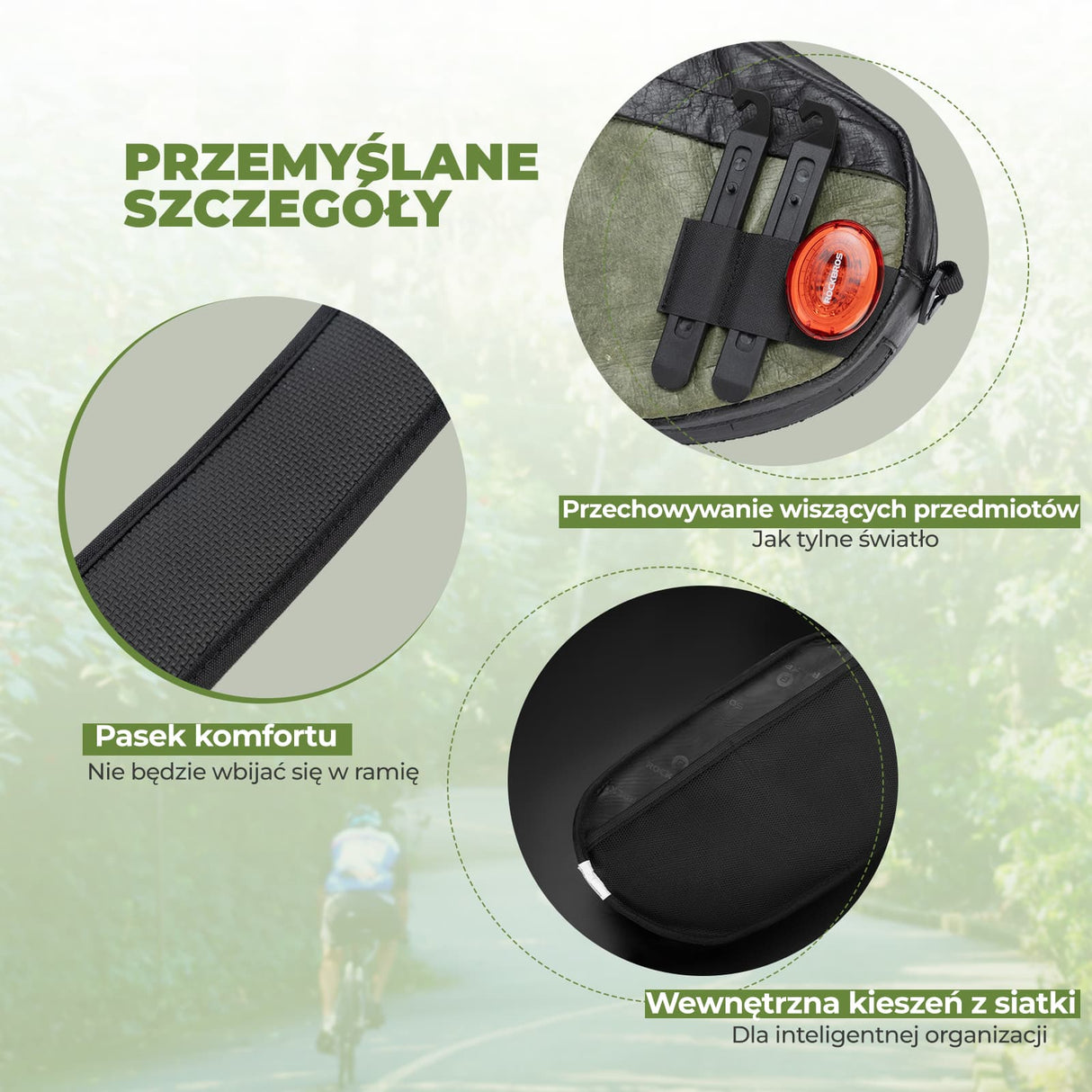 ROAD TO SKY Ekologiczna Torba na Kierownicę 2,5 L-TL005