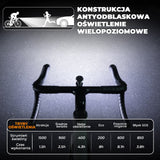 ROCKBROS ROAD TO SKY Lampka Rowerowa Przednia 600–1200–1500 lm Wodoodporny Światła rowerowe