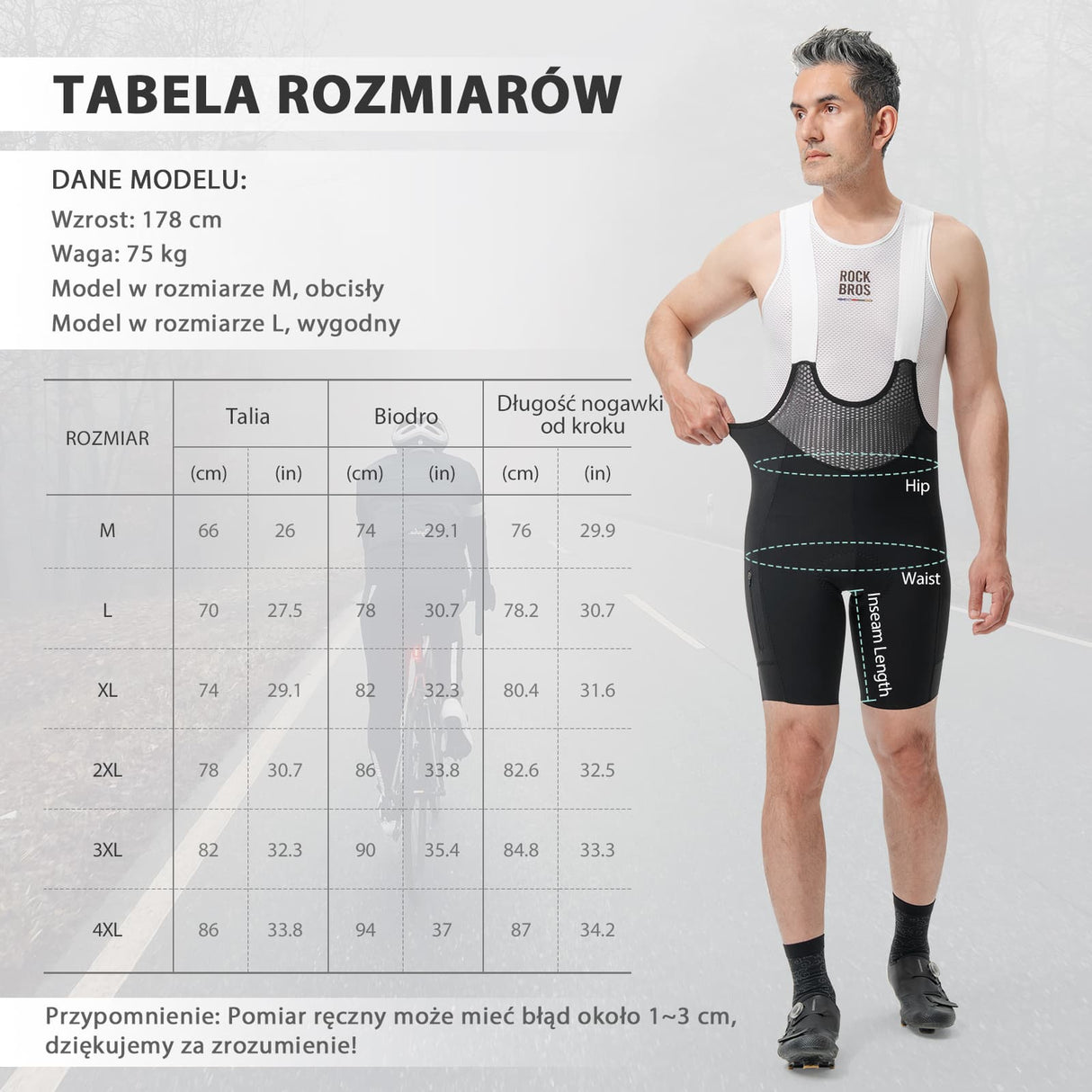 ROAD TO SKY ROAD TO SKY Męskie Letnie Spodenki Kolarskie Z Szelkami I Wysokiej Jakości Wkładką - TLDK001-1 Spodnie rowerowe na szelkach