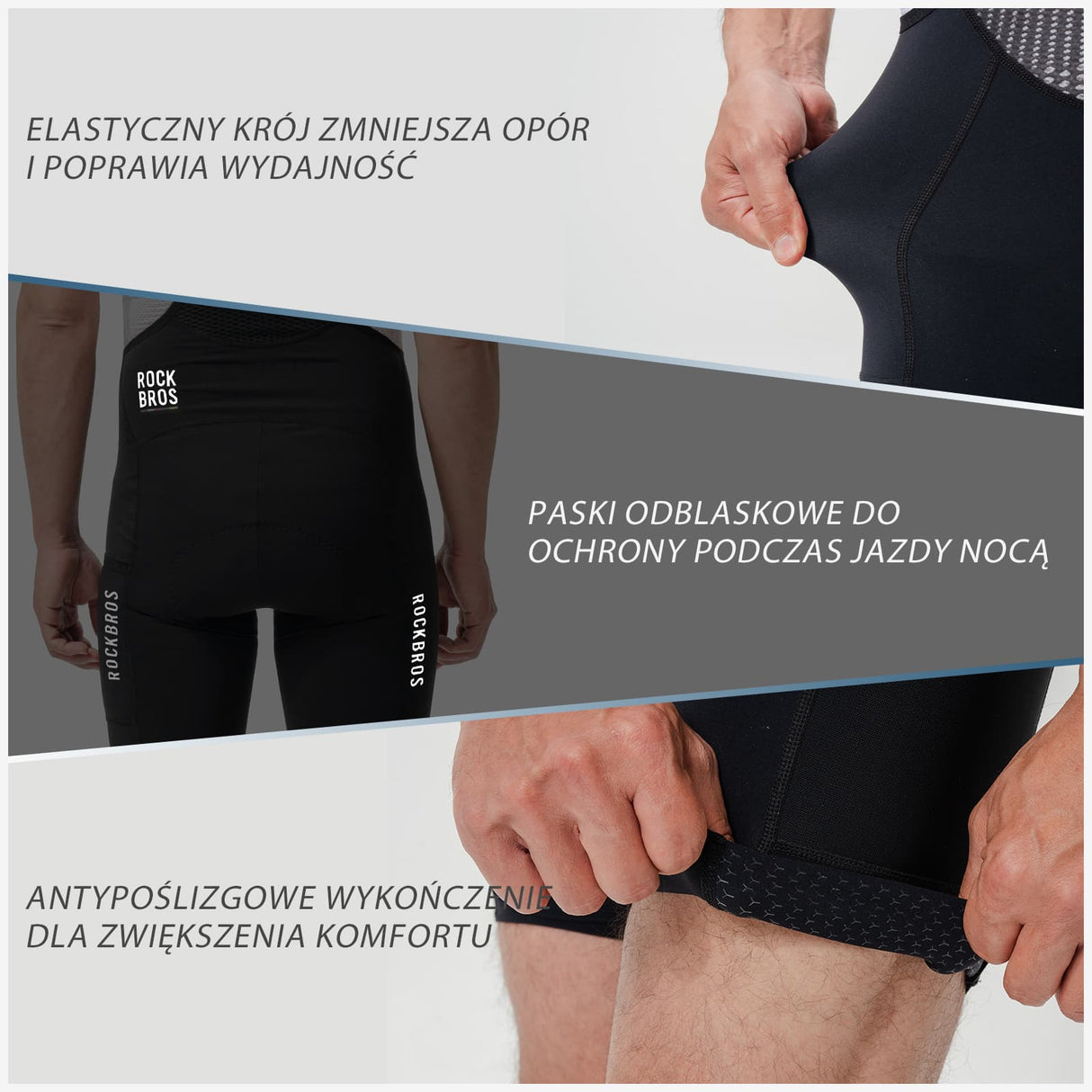 ROAD TO SKY ROAD TO SKY Męskie Letnie Spodenki Kolarskie Z Szelkami I Wysokiej Jakości Wkładką - TLDK001-1 Spodnie rowerowe na szelkach