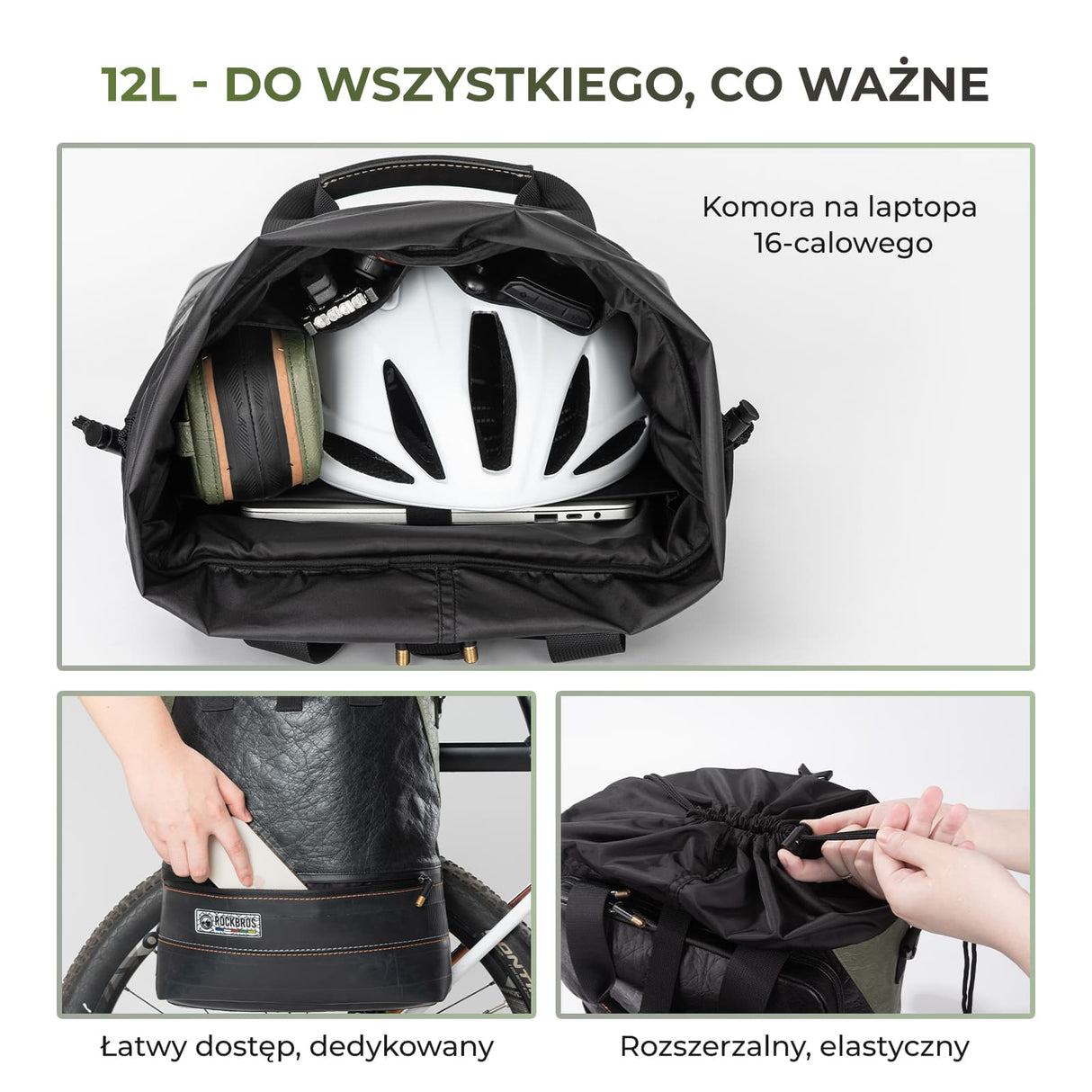 ROCKBROS ROAD TO SKY Ekologiczna Torba na Bagażnik 12 L-TL008 Torby na bagażnik