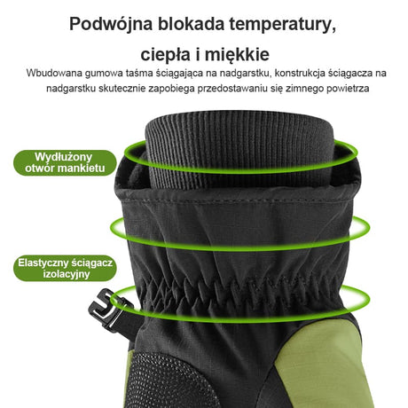 ROCKBROS RęKawice Narciarskie Termiczne RęKawiczki Zimowe dla MężCzyzn i Kobiet