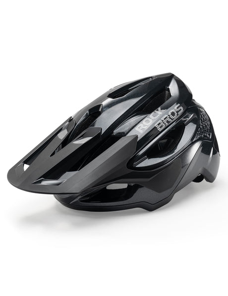 ROCKBROS Kask Rowerowy MTB z Dużym Daszkiem-LK-99 KaskiCzarny Regulowany(58-62cm)