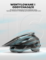 ROCKBROS Kask Rowerowy MTB z Dużym Daszkiem-LK-99 Kaski