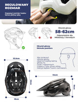 Kask Rowerowy MTB z Dużym Daszkiem-LK-99