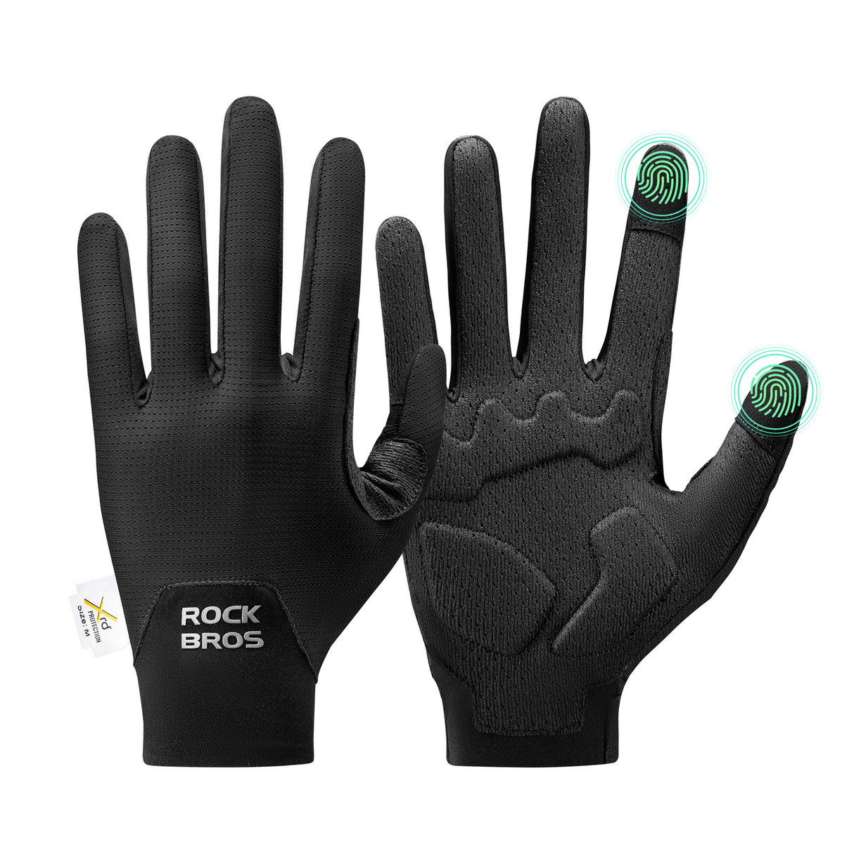 ROCKBROS Rękawiczki Rowerowe Touchscreen Z Amortyzacją Wiosenno-letni Cienki Styl-S403-1 RękawiczkiCzarny M
