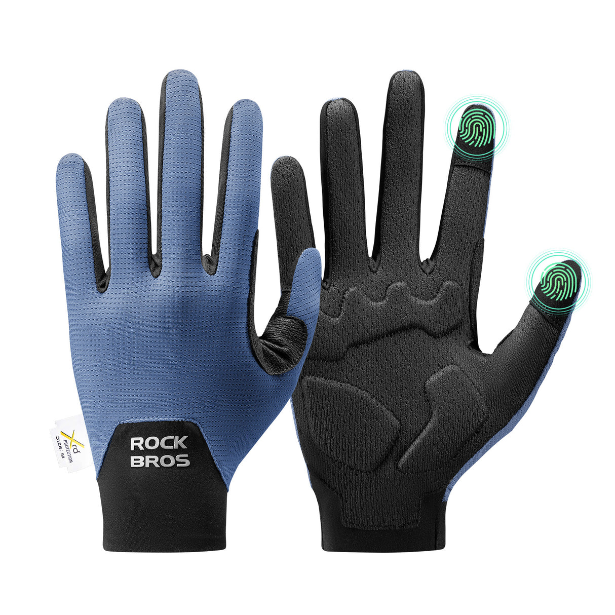 ROCKBROS Rękawiczki Rowerowe Touchscreen Z Amortyzacją Wiosenno-letni Cienki Styl-S403-1 RękawiczkiNiebieski M