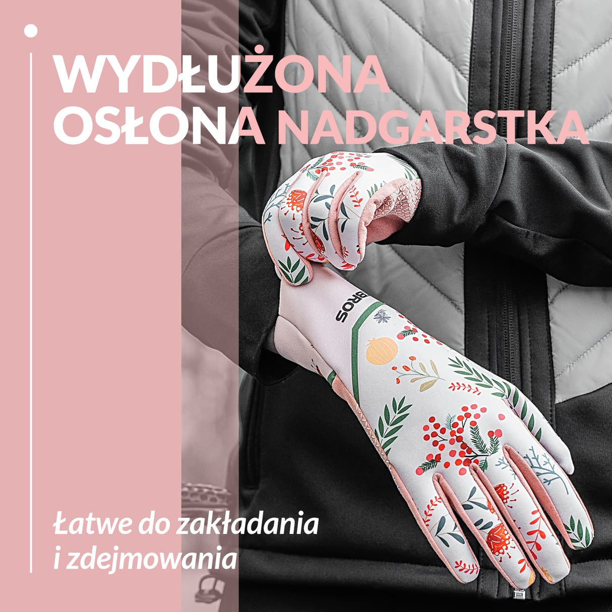ROCKBROS Rękawiczki Rowerowe Kobiety Wiosna Jesień Rękawiczki z Ekranem Dotykowym