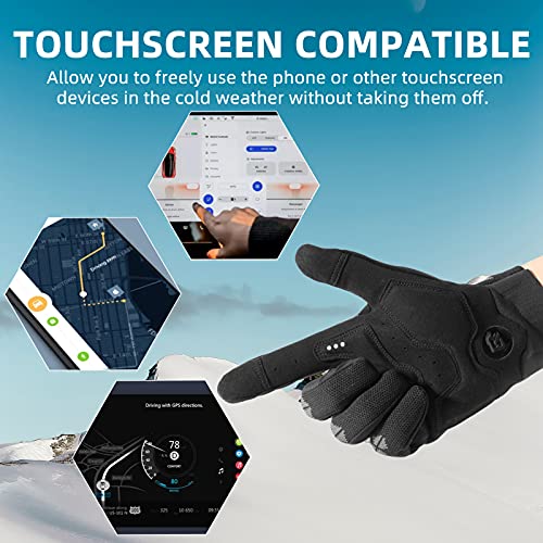 ROCKBROS Rękawiczki Rowerowe Męskie i Damskie Oddychające, Antypoślizgowe Rękawiczki