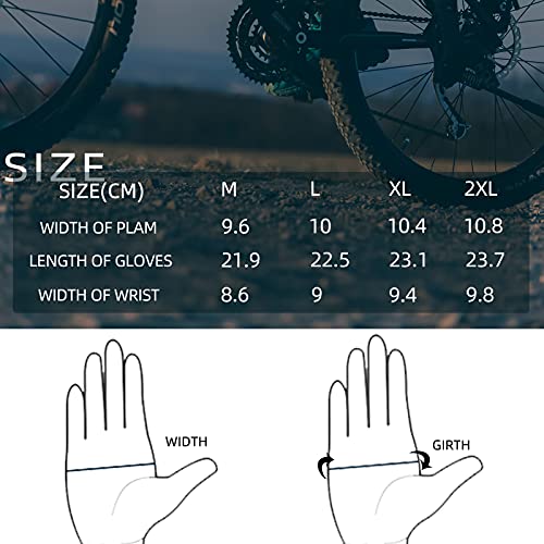 ROCKBROS Rękawiczki Rowerowe Męskie i Damskie Oddychające, Antypoślizgowe Rękawiczki