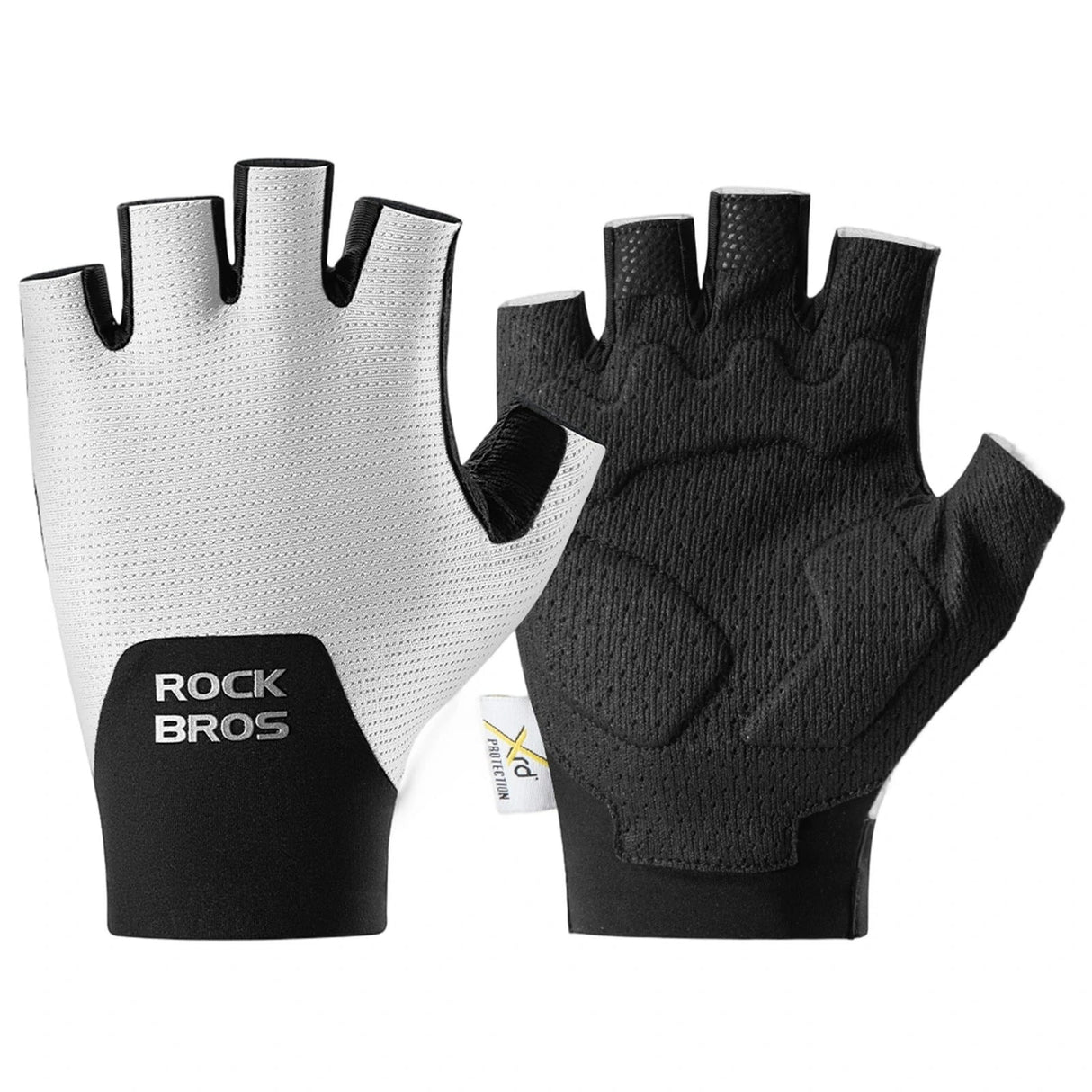 ROCKBROS Rękawiczki Rowerowe Krótkie Z Technologią PORON XRD Amortyzujące - S403 RękawiczkiBiałe S