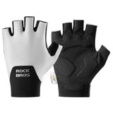 ROCKBROS Rękawiczki Rowerowe Krótkie Z Technologią PORON XRD Amortyzujące - S403 RękawiczkiBiałe S